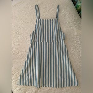 Vintage Jonathan Martin blue and white denim dress size small